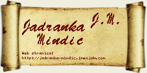 Jadranka Mindić vizit kartica